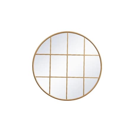 Elegant Decor 42 x 42 in. Metal Windowpane Mirror, Brass MR634242BR